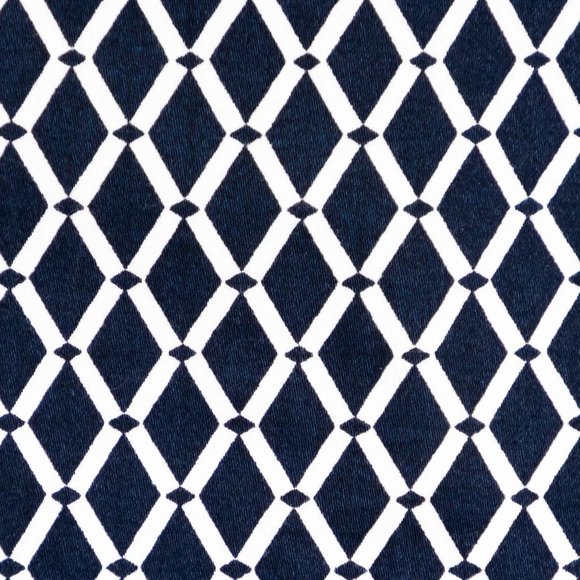 H&M Women's Pants Navy Blue White Geometric Stretch Skinny Pockets Trousers 4 - Picture 4 of 8